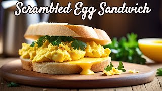 Soft Scrambled Egg Sandwich  Brunch Sandwich  Egg Sandwich  Quick amp Easy Breakfast Recipe [upl. by Auqinu]