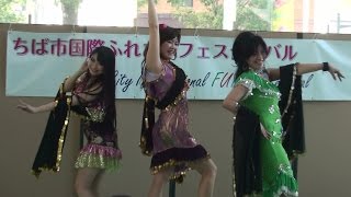 ナディアベリーダンスサークル ミラーヤ！ちば市国際ふれあいフェスティバル2016で。 楽しい踊りです！ [upl. by Shriner574]