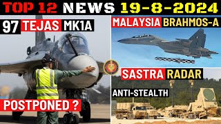 Indian Defence Updates  97 Tejas MK1A PostponedMalaysia BrahmosA OrderSastra Anti Stealth Radar [upl. by Cirda]