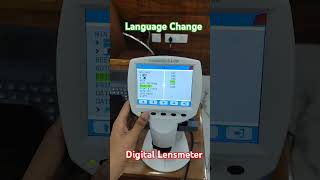 How To Change Language Digital Lensmeter optical shorts [upl. by Yramanna]