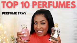 TOP 10 PERFUMES FOR WOMEN  PERFUME TRAY [upl. by Aicnatsnoc]