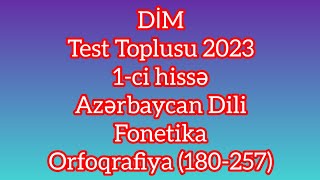 Azərbaycan Dili Test Toplusu 2023 Fonetika Orfoqrafiya 180257 [upl. by Abrahams395]