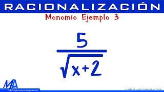 Racionalización  Denominador monomio Ejemplo 3 [upl. by Mohsen171]