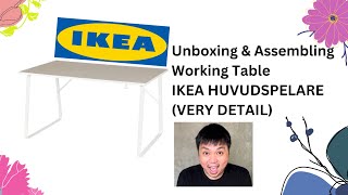 Unboxing and Assembling IKEA HUVUDSPELARE 140x80cm Very Detail [upl. by Pence]