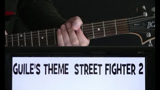 Guile Theme Street Fighter 2 Guitar Chords Lesson amp Tab Tutorial  Bass [upl. by Adneral135]