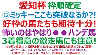 愛知杯2024枠順確定 ⑫ミッキーゴージャス、ここも突破なるか？！ 好枠の馬たちも期待十分。怖いのはやはり●●ハンデ馬！ 3着得意の激走馬にも注意です。 [upl. by Egroej599]