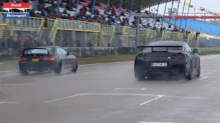 Wet Drag Race at Japfest Assen 2018  850HP GTR 200SX RB25 Skyline V8 Celica GT4 Impreza [upl. by Cori437]