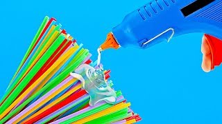 20 AMAZING STRAW HACKS AND CRAFTS [upl. by Ahsirkal]