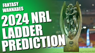 2024 NRL Ladder Predictions nrl [upl. by Aurelio647]