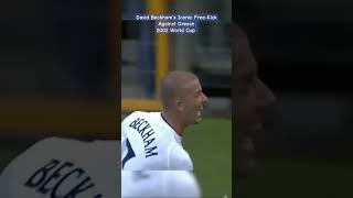 David Beckhams Iconic FreeKick Against Greece 2002 World Cup [upl. by Eidur]