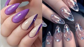 2024 gel nails design compilationfashion idée dongle dart [upl. by Nollie918]