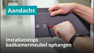 Badkamermeubel ophangen  Installatie tips [upl. by Trillby]