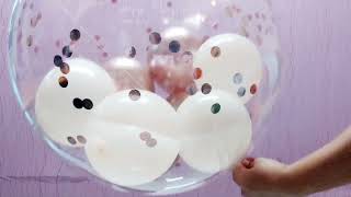 Confetti Balloon  How to Make Bobo Balloon with Confetti  Batty Balloons [upl. by Efrem]