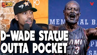 Jeff Teague reacts to AWFUL Dwyane Wade Miami Heat statue  520 in the Morning [upl. by Hankins982]