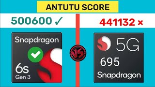 Snapdragon 6s Gen 3 vs Snapdragon 695  Antutu Score [upl. by Lotty134]