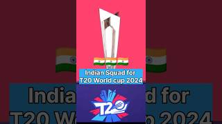 Indian Squad for T20 world cup 2024  2024 World cup team  T20 world cup Selection  shorts [upl. by Navar637]