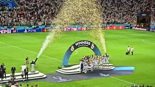 Uefa super cup 2024 Real madrid lift trophy [upl. by Nylirej303]