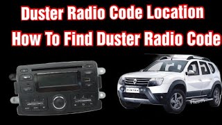 Duster Radio Code Kaise Find karen  How To Find duster Radio Code duster radio mautotech [upl. by Ashli]