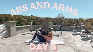 ATHOME PILATES ARMS AND ABS WORKOUT  Tighten ampTone [upl. by Aidnis]