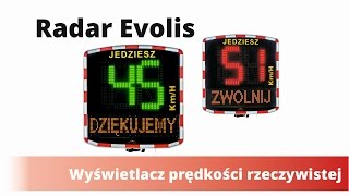 Radar Evolis  Radarowy wyświetlacz prędkości  Wyświetlacz prędkości rzeczywistej lektor PL [upl. by Thornton]