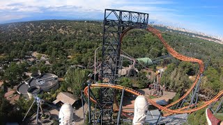 🎠 La Lanzadera  Parque de Atracciones de Madrid OnRide 2021 [upl. by Alodi946]