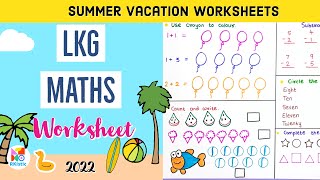 🌞Summer Vacation Worksheets  LKG Maths Worksheet  Maths worksheet for LKG class\ LKG Syllabus 2022 [upl. by Katrinka]