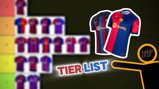 My BARCELONA HOME KITS tier list [upl. by Ykcul]