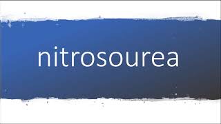 How to pronounce nitrosourea [upl. by Moyer591]