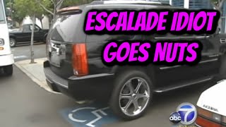 ARROGANT ESCALADE driver steals handicap parking from 95 year old Grandmother [upl. by Aonehc]