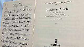 CPEバッハ：ハンブルガーソナタ 第１楽章 C P E Bach Hamburger Sonata Wq133 [upl. by Pubilis]