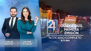 Noticiero de Guayaquil Primera Emisión 151124 [upl. by Portwin44]