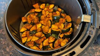 Air Fryer Spicy Garlic Zucchini Recipe  perfect healthy lowcarb zucchini recipe for you to enjoy [upl. by Leizahaj457]