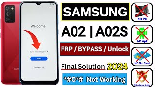 Samsung A02A02s Frp Bypass  0 Not Working fix  Without Pc  Unlock  Android 1112 [upl. by Blus]