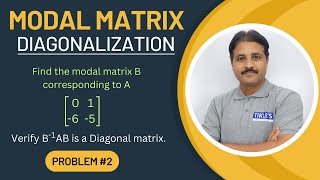 MODAL MATRIX  DIAGONALIZATION OF MATRIX SOLVED PROBLEM 2 TIKLESACADEMY [upl. by Alludba]