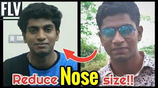 How To Make A BIG NOSE Look Smaller  TAMIL  FLV [upl. by Ylla]