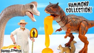 Jurassic World Hammond Collection Carnotaurus amp Brachiosaurus Dinosaur Figures Review [upl. by Yecac19]