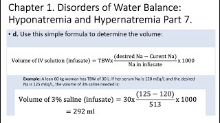 Hyponatremia Part 7 Management 2 [upl. by Ariamo403]