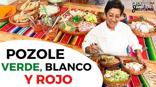 CÓMO HACER POZOLE VERDE BLANCO Y ROJO [upl. by Aserret491]