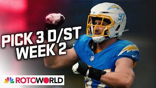 Chargers Jags Steelers lead Defense DST Start Em  Sit Em for Week 2  Rotoworld  NFL on NBC [upl. by Ahsekim]