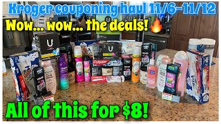 Kroger couponing haul 1161112 Amazing deals going on  Everything was just 8 [upl. by Adore]