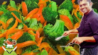 BROCCOLI MET PAPRIKA RECEPT  BROCCOLI WITH BELL PEPPER RECIPE  Chef Anand Cooking [upl. by Enehpets]