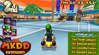 Mario Kart Double Dash Extended V10 NEW MUSHROOM CUP 200cc w Commentary [upl. by Retsim]