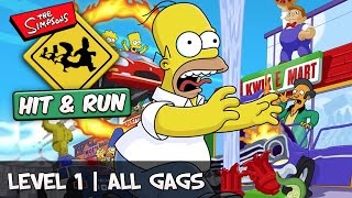 The Simpsons Hit And Run  Level 1 All Gags Collectible Guide [upl. by Montague]