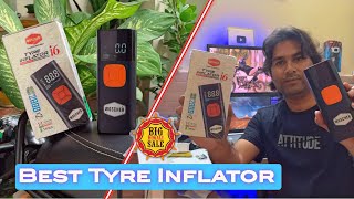 Best Portable Cordless Tyre Inflator  Woscher i6 2in1 Tyre Inflator For Bike  Scooter  Car [upl. by Brannon200]