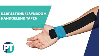 Handgelenk tapen bei Karpaltunnelsyndrom » Tape Anleitung » PhysioTape [upl. by Rehpinej487]