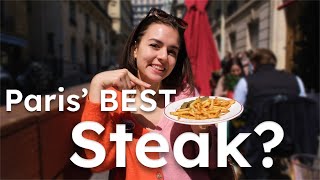 Speak French and Taste Paris’ Best Steak Restaurant for 26€ [upl. by Aihsyt]