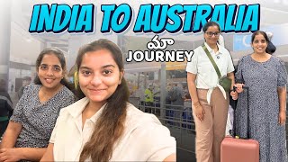 maa India to Australia journey meeting dad amp travel vlog  Telugu Vlogs in USA English SubsAampC [upl. by Annaear]