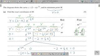 9709w20qp33 Q10a Topic 34 Differentiation A Level Mathematics [upl. by Llig302]