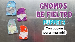 Gnomos de fieltro Puppets para dedos Costura con niños [upl. by Ambros]