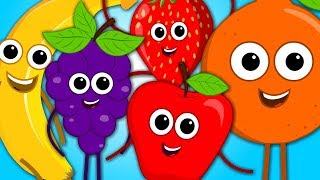 Five Little Fruits  Fruits Song  Learn Fruits  Nursery Rhymes  Kids Songs [upl. by Rhee]